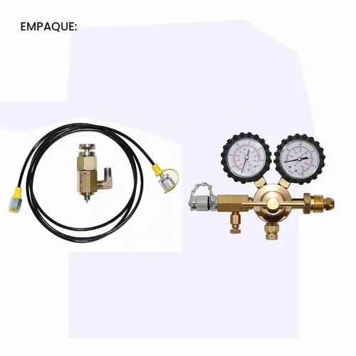Vista 3 de XZT GK-03 Kit hidráulico de carga de gas nitrógeno y prueba de presión para martillo hidráulico JCB