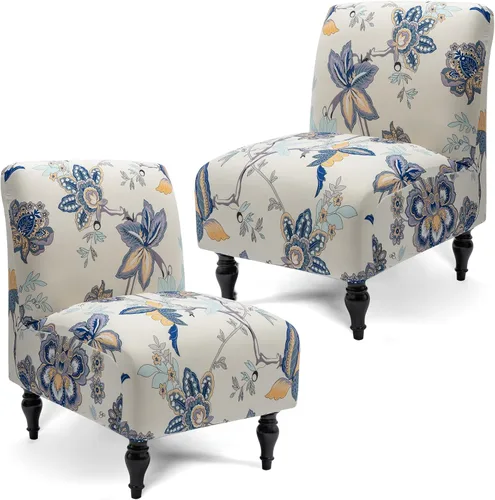 Vista 24 de Liykimt Funda para Silla de Acento sin Brazos Slipcover, Funda Slipcover para Silla Slipper de Spandex Elástico Extraíble para Silla sin Brazos