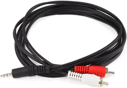 Vista 4 de Cable de audio estéreo macho a doble RCA macho (derecho e izquierdo), 6 pies - Paquete de 3