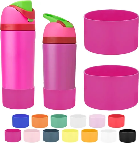 Vista 18 de Mity rain Bota de silicona 2PCS para botella de agua Owala FreeSip Malvavisco tímido