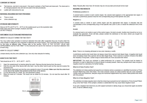 Vista 7 de Prime Screen Tarjeta de prueba de drogas de orina de 12 paneles (AMP, bar, BZO, COC, mAMP, MDMA, MOP/OPI 300, MTD, OXY, PCP, TCA, THC) - WDOA-7125