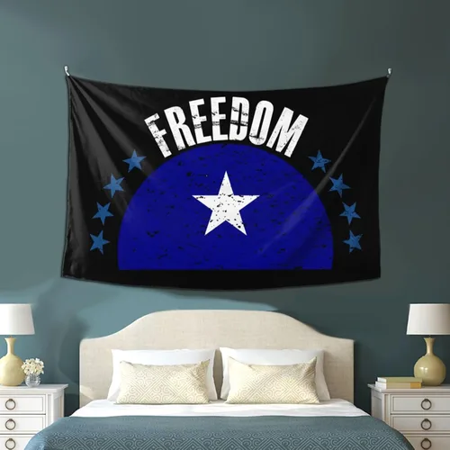 Vista 4 de LIFANGMI The Bonnie Blue Flag And Freedom Tapestry Wall Hanging 60x40 Inch Bedroom Living Room Dormitory Home Decoration Wall Tapestry