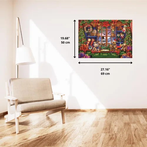Vista 5 de Clementoni - 39581 - Colección de Navidad - Ye Old Christmas Shop - Rompecabezas para adultos de 1000 piezas, rompecabezas de Navidad - Hecho