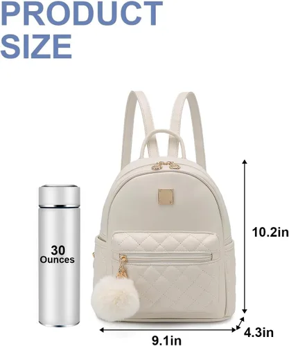 Vista 36 de Mini mochila de moda para niñas, bolso pequeño lindo de cuero a cuadros para mujer, mochilas pequeñas, Negro -, Mini mochila de moda para niñas