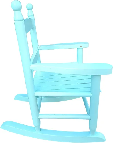 Vista 4 de HomVent Mecedora para niños, mecedora de madera para interiores y exteriores, mecedora de porche para niños, jardín, césped, balcón, patio trasero