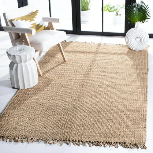 Vista 11 de SAFAVIEH Natural Fiber Collection - Alfombra decorativa de 2 x 3 pies, color verde, hecho a mano con flecos de yute tejido, ideal para zonas de alto