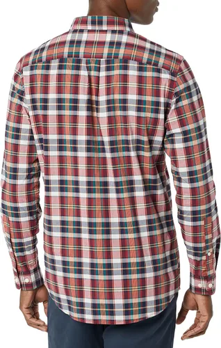 Vista 2 de Tienda Essentials Camisa de popelina elástica de manga larga para hombre