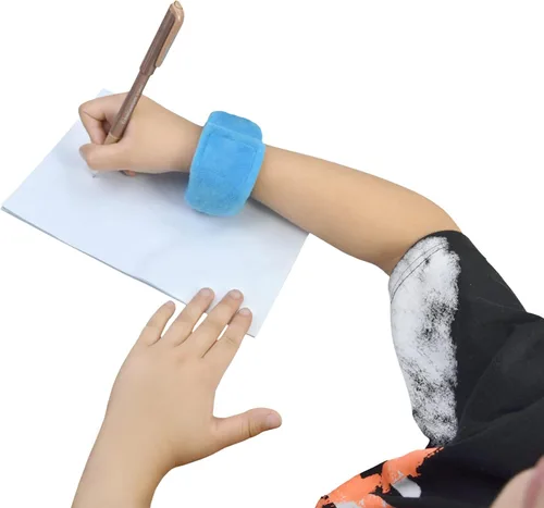 Vista 5 de Paquete de 2 pulseras sensoriales con peso de entrada de presión profunda para niños con SPD TDAH y autismo que ayudan a desarrollar fuerza