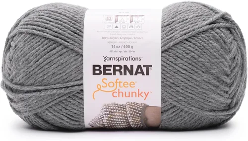 Vista 29 de Ovillo sólido Bernat Softee Chunky, Acrílico, Rojo Berry, Paquete de 1
