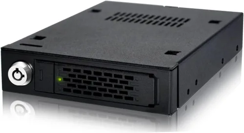 Vista 13 de ICY DOCK Rack móvil de 2.5" SATA/SAS HDD y SSD de metal completo resistente para bahía de unidad externa de 3.5 pulgadas con bloqueo de llave