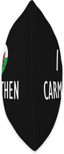 Vista 2 de I Love Carmarthen Wales Flag Heart Dragon Welsh Throw Pillow