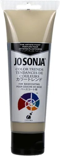 Vista 40 de Jo Sonja Color Trends - Tubo acrílico de flujo mate de 4 onzas - Latón antiguo