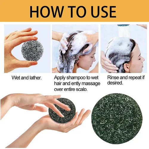 Vista 7 de Barra de champú oscuro, 3 piezas de cabello gris, oscurecimiento del cabello, para hombres y mujeres
