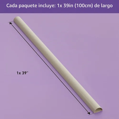 Vista 4 de D-Line Ocultador de cable semicircular, cubierta de cable patentada, ocultar cables de montaje en pared de TV, canaleta para cables, cubiertas Beige
