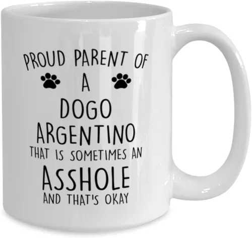Vista 2 de Proud Parent Of a Dogo Argentino Coffee Mug 15oz.