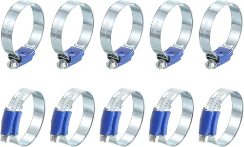 Vista 8 de uxcell Abrazaderas de manguera de engranaje helicoidal, ajustable de 5/16 a 9/16 pulgadas (0.315-0.551 in) de rango de metal para tubería