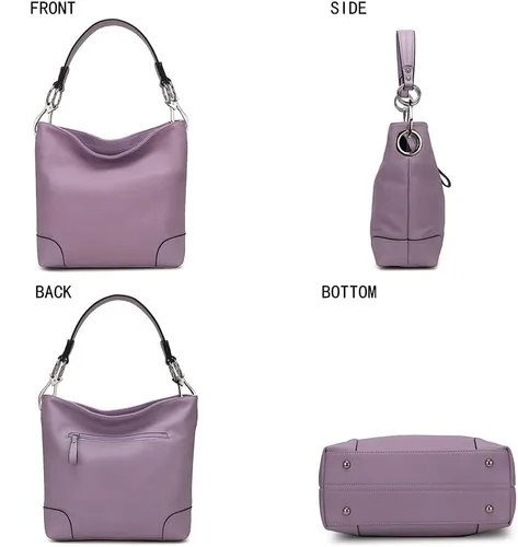 Vista 23 de MKF Collection Mia K - Bolso Hobo para mujer, de piel vegana, bolso de hombro holgado, bolso con asa superior