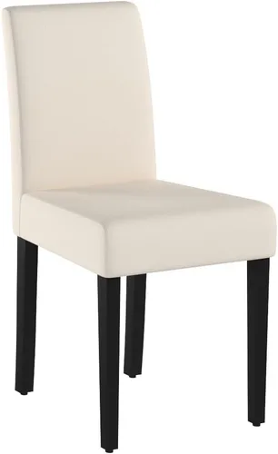 Vista 5 de Sillas de comedor de estilo urbano, de piel y con patas de madera maciza, 76.2 cm, 4
