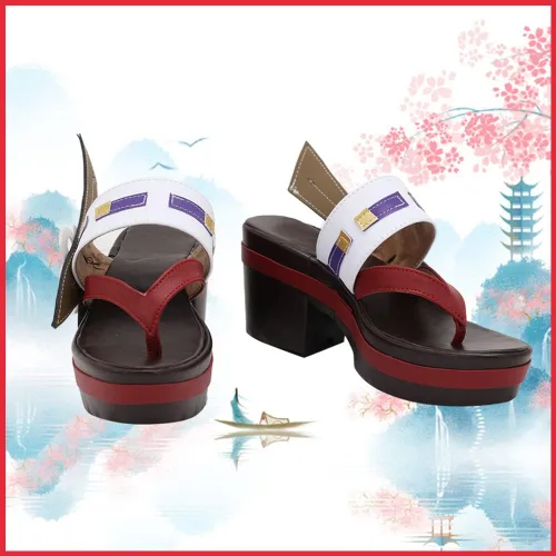 Vista 2 de COSGOGO Genshin Impact Yae Miko Cosplay - Zapatos de tacón alto para mujer