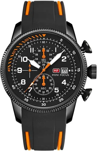 Vista 3 de MF MINI FOCUS Relojes de pulsera para hombre de lujo con correa de silicona impermeable y correa de cuarzo para hombre