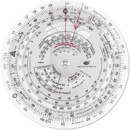 Vista 7 de CYA Computadora de vuelo micro circular E6B de 4" - Calculadora de aviación
