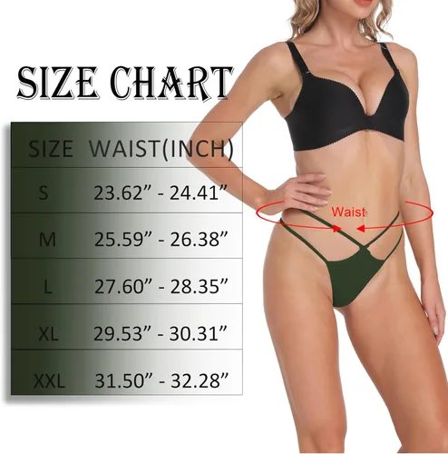 Vista 6 de T Back Sexy Low Rise Elástico Invisible Patrones Encaje Algodón Mujeres Tangas Pack
