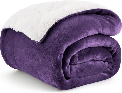 Vista 28 de Bedsure GentleSoft - Manta de forro polar Sherpa para sofá, manta de Navidad gruesa y cálida para invierno, manta de felpa suave y esponjosa como