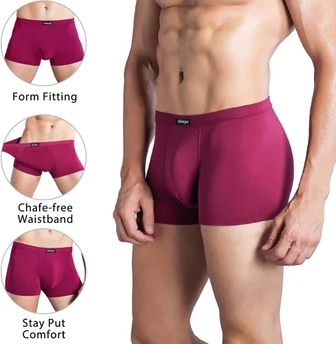 Vista 3 de Wirarpa - Boxers de microfibra Modal transpirable para hombre, de banda, empaque múltiple.