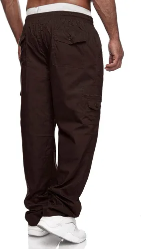 Vista 4 de THWEI Pantalones cargo para hombre, estilo casual, con cordón, atléticos, para deportes al aire libre