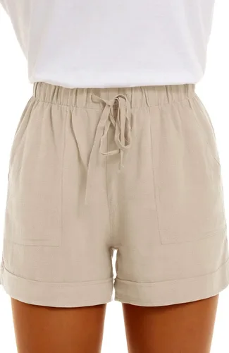 Vista 3 de KINSWT Shorts for Women Summer Casual Elastic Drawstring with Pocketed