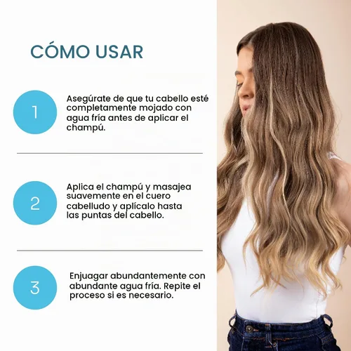 Vista 6 de Maka Champú hidratante sin sulfato para cabello seco y dañado, 16 onzas Champú hidratante. Aplicar sobre el cabello mojado, lavar el cuero cabelludo