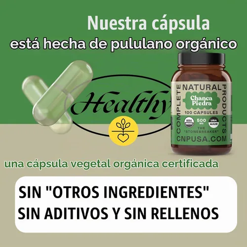 Vista 7 de Cápsulas orgánicas de Chanca Piedra - 500 mg, 100 píldoras, extracto puro de rompepiedras Phyllanthus Niruri Organic chanca piedra 500mg capsules