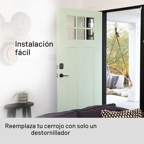 Vista 3 de Yale Security Cerradura de Pestillo con Teclado sin Llave - Desbloquea Usando tu Código de Entrada - Sin aplicación o conectividad - Gamuza Negra