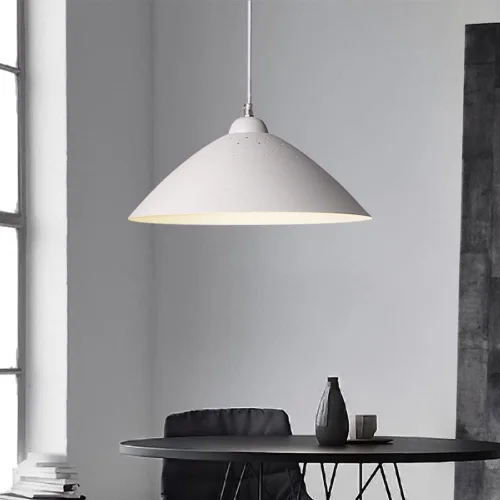 Vista 2 de Vintage Industrial Pendant Light Farmhouse Metal Cone Hanging Lamp with E27/E26 Sockets Adjustable Height Retro Loft Suspension Lighting Fixtures