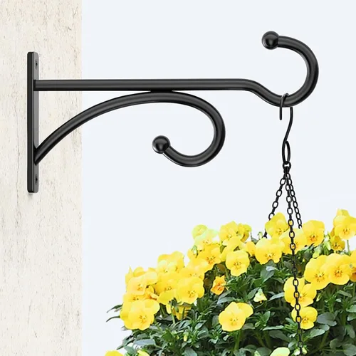 Vista 2 de Ganchos para colgar plantas de 6 pulgadas para interiores y exteriores, soportes de pared para plantas colgantes, canastas, campanillas de viento