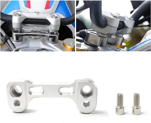 Vista 8 de Elevador de manillar de motocicleta Heighten Extend Handle Bar Mount Clamp Adapter para 310GS G310R G 310 GS R 2016-2019 (negro)