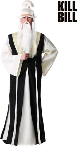 Vista 2 de Adult Kill Bill Halloween Costume, Men's Kung Fu Master Pai Mei Kung Fu Outfit