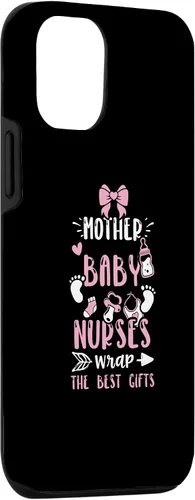 Vista 3 de iPhone 15 Nurse: Mother Baby Nurses Wrap The Best Gifts - Funda para bebé niña