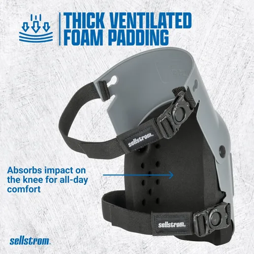 Vista 2 de sellstrom knee-pro rodilla Pad de plástico duro durable y ultra Flex III Series, Anaranjado/Gris, 1