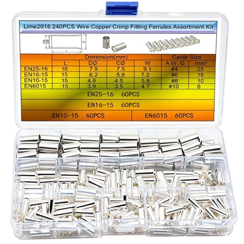 Vista 6 de Kit de virola de alambre 110PCS (calibre 4Tipos: AWG 4,2,1,0)