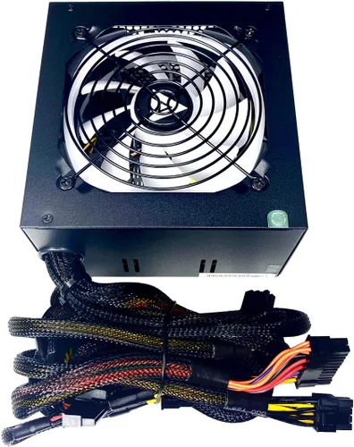 Vista 4 de Apevia ATX-SR700W Spirit ATX Fuente de alimentación con ventilador LED blanco de 4.724 in controlado automáticamente térmicamente, interruptor