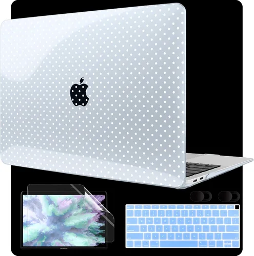 Vista 15 de MEEgoodo Funda para MacBook Air de 13 pulgadas 2021 2020 2019 2018 lanzada A2337 M1 A2179 A1932 con Touch ID, carcasa rígida de plástico y cubierta