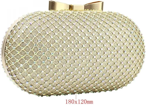 Vista 6 de Bolso cruzado con asa superior para mujer, bolso de noche con cuentas brillantes, bolso de mano para fiesta, graduación, boda, cóctel
