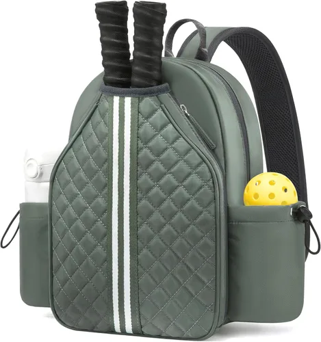 Vista 13 de Mochilas de pickleball Sucipi para mujeres: ligeras, de hombro y elegante mochila estilo acolchado con bolsa para raqueta de pickleball