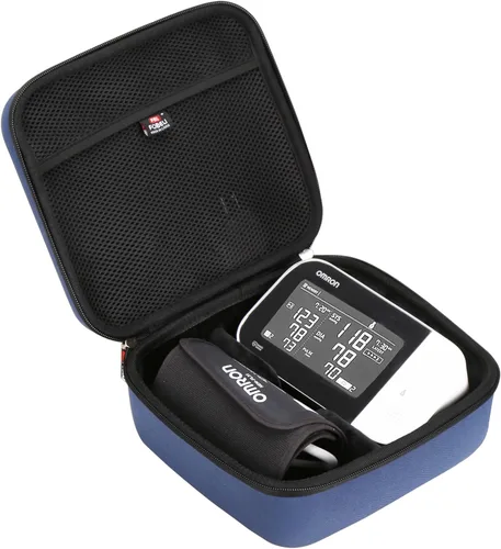 Vista 9 de FBLFOBELI Estuche rígido de almacenamiento compatible con OMRON Platinum BP5450/10 Series BP7450/Gold BP5350/7 Series BP7350 Monitor de presión Negro