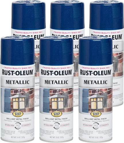 Vista 19 de Rust-Oleum 7274830 Pintura en aerosol metálica que detiene la oxidación, 11 oz, latón antiguo