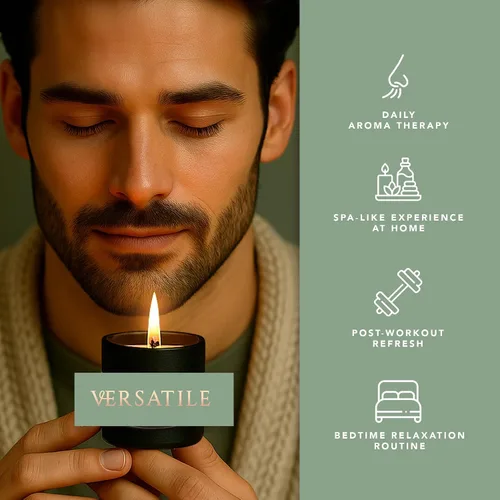 Vista 3 de Pecksniffs - Vela perfumada de ámbar negro y madera Oud 1 mecha, 6.49 onzas