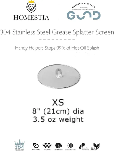 Vista 9 de Homestia 2 pantallas contra salpicaduras para sartén, protector contra