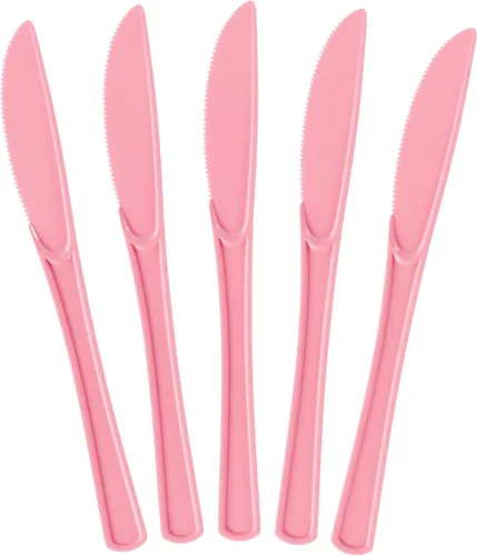 Vista 11 de Exquisite Cuchillos de plástico negro, 50 piezas, cuchillos negros, utensilios desechables, juego de cubiertos de plástico resistente
