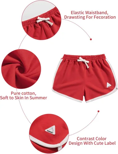 Vista 39 de Rolanko Pantalones cortos activos de delfín para niñas, paquete de 3 unidades, ciclismo, correr, verano, playa, atletismo, deportes, 4-14 años